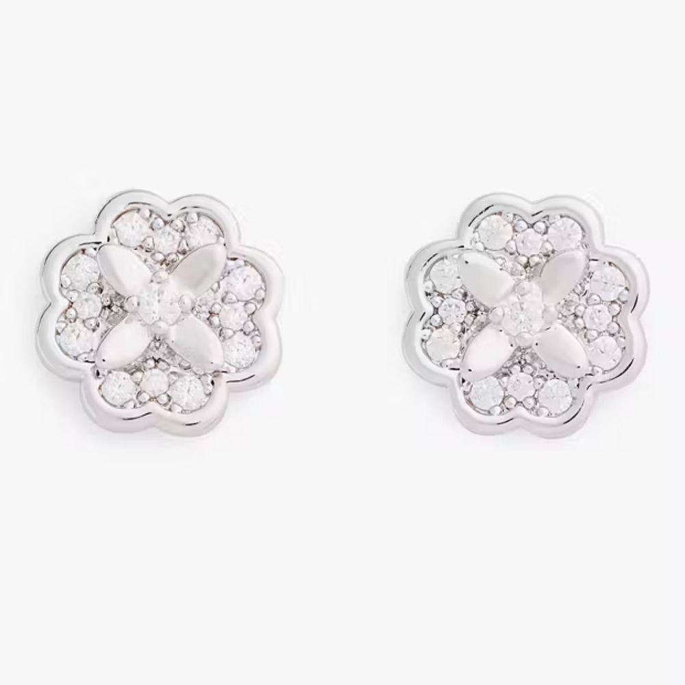 $58 Kate Spade Heritage Bloom Mini Studs silver
